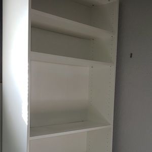 a nice white bookshelf